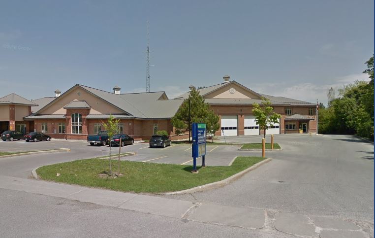 Extrior view of rural Ottawa Fire Station 81 and the Ottawa Public Library - Stittsville.